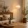Stehleuchte Beige Natur Grau Modern E27 151 cm blendarm