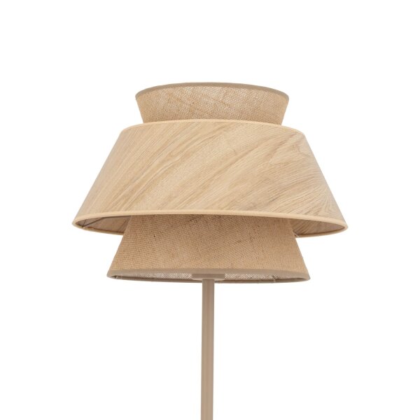 Stehlampe Beige Natur Stahl Modern E27 151 cm blendarm
