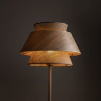 Stehlampe Beige Natur Stahl Modern E27 151 cm blendarm