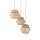 Hängelampe blendarm Beige Natur E27 B:47 cm 3-flammig
