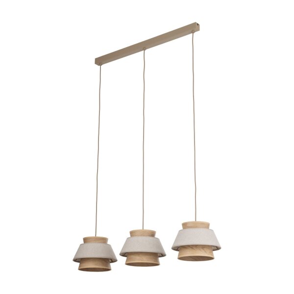 XXL Hängelampe blendarm Beige Natur Grau E27 120 cm