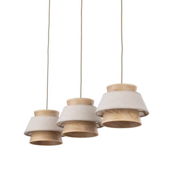 XXL Hängelampe blendarm Beige Natur Grau E27 120 cm