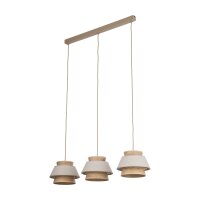 XXL Hängelampe blendarm Beige Natur Grau E27 120 cm