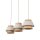 XXL Hängelampe blendarm Beige Natur Grau E27 120 cm