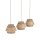 XXL Pendelleuchte Beige Natur E27 120 cm lang blendarm