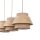 XXL Pendelleuchte Beige Natur E27 120 cm lang blendarm