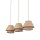 XXL Pendelleuchte Beige Natur E27 120 cm lang blendarm