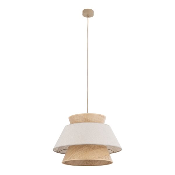 Hängelampe Modern Beige Natur Grau E27 Ø45 cm blendarm