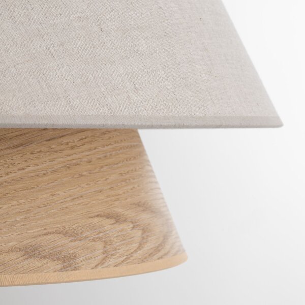Hängelampe Modern Beige Natur Grau E27 Ø45 cm blendarm