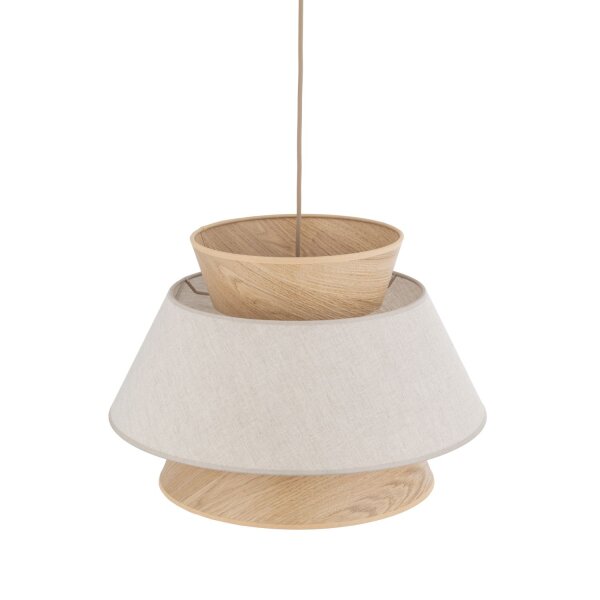 Hängelampe Modern Beige Natur Grau E27 Ø45 cm blendarm
