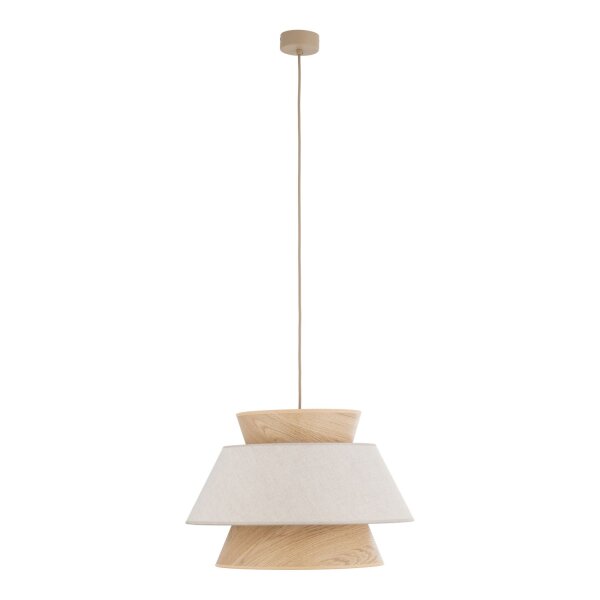 Hängelampe Modern Beige Natur Grau E27 Ø45 cm blendarm