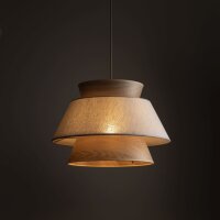 Hängelampe Modern Beige Natur Grau E27 Ø45 cm...