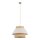 Hängelampe Modern Beige Natur Grau E27 Ø45 cm blendarm