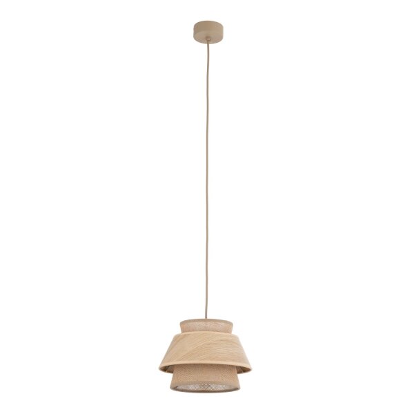 Pendelleuchte Modern Beige Natur E27 Ø45 cm blendarm