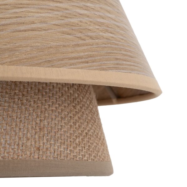 Pendelleuchte Modern Beige Natur E27 Ø45 cm blendarm