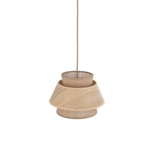Pendelleuchte Modern Beige Natur E27 Ø45 cm blendarm