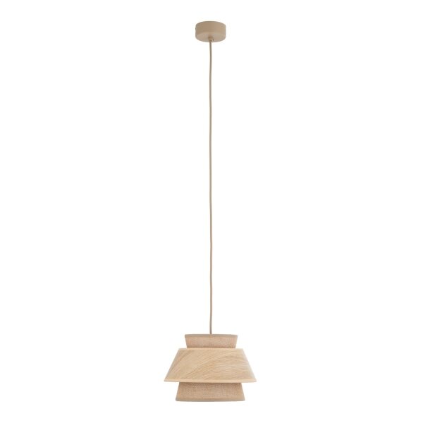 Pendelleuchte Modern Beige Natur E27 Ø45 cm blendarm