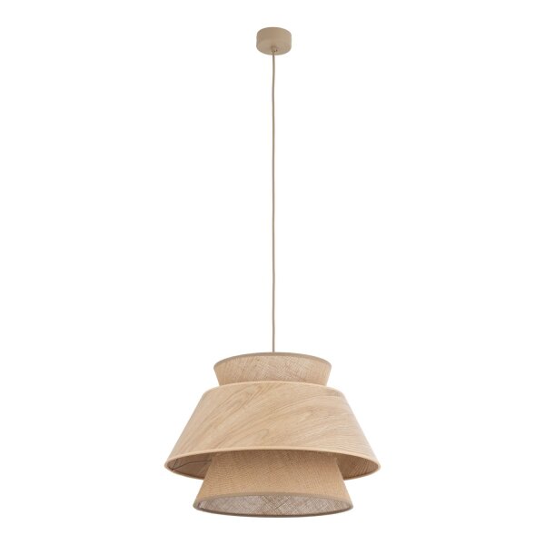 Hängelampe Modern Beige Natur E27 rund Ø45 cm blendarm
