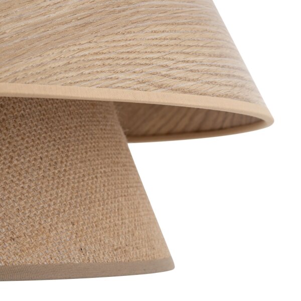 Hängelampe Modern Beige Natur E27 rund Ø45 cm blendarm