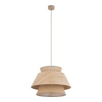 Hängelampe Modern Beige Natur E27 rund Ø45 cm...