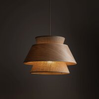 Hängelampe Modern Beige Natur E27 rund Ø45 cm...