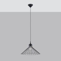 Hängelampe Industrie Schwarz Stahl E27 Ø40 cm...