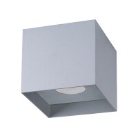 Deckenlampe Aluminium Grau Würfel GU10 B:10 cm Modern