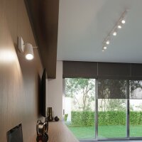 Deckenspot 6-flammig flexibel Weiß Stahl GU10 118 cm