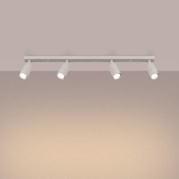 Deckenstrahler 4-flammig verstellbar Beige GU10 81 cm