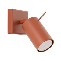 Wandstrahler GU10 flexibel Ockerrot Stahl H:8 cm Modern