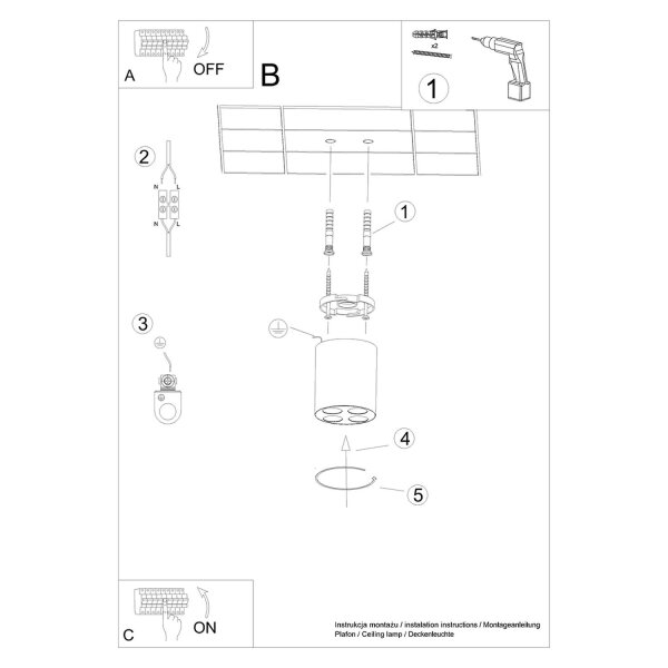 LED Aufbaustrahler Weiß Ø7,2 cm 4000 K 887 lm Aufputz