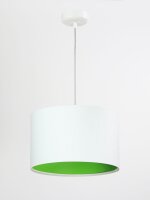 H&auml;ngeleuchte Wohnzimmerlampe Wei&szlig; Gr&uuml;n Stoff