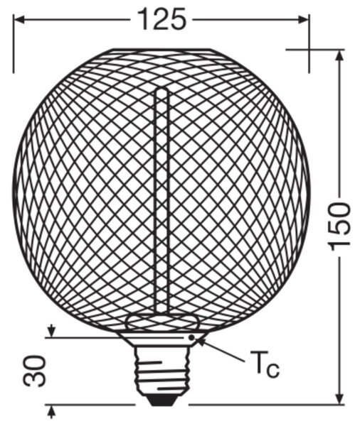 LED Leuchtmittel E27 in Gold 1800 K 150 lm Ø 12,5 cm OSRAM