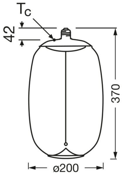LED Leuchtmittel E27 groß L: 37 cm XXL 1800 K 120 lm OSRAM