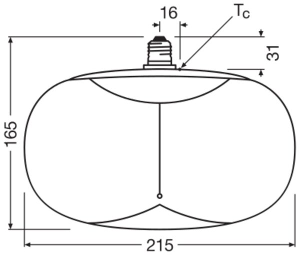 LED Leuchtmittel Glas E27 1800 K 120 lm Ø 21,5 cm OSRAM