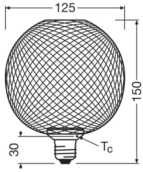 Deko Leuchtmittel E27 LED Ø 12,5 cm 2700 K 300 lm OSRAM