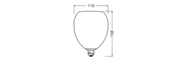 LED Leuchtmittel Glas E27 Ø 11 cm 2700 K 300 lm Orange OSRAM