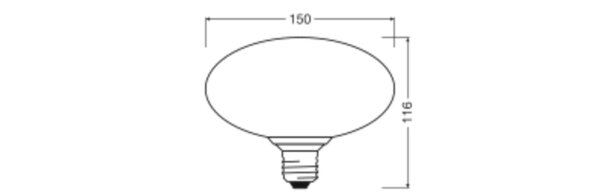 LED Leuchtmittel Deko Crackeld Glas Orange E27 2700K OSRAM
