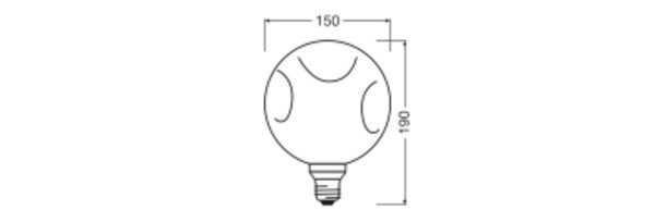 LED Leuchtmittel Deko E27 Schwarz Glas 2700 K 300 lm OSRAM