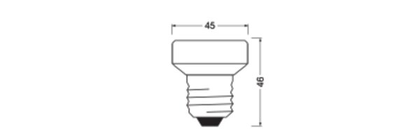 LED Leuchtmittel klein E27 2700 K 320 lm L: 46 mm Mini OSRAM