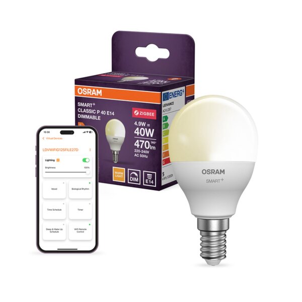 LED Leuchtmittel 4er Set E14 2700K 470lm Smart Dimmbar OSRAM