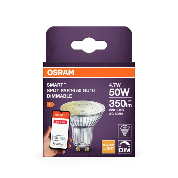 LED Leuchtmittel GU10 4 Stück 2700K 350lm Smart Dimmbar OSRAM