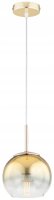 Pendelleuchte Glas Metall Gold E27 Ø15 cm Modern...