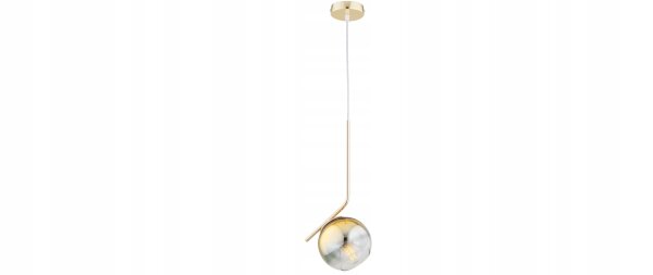 Pendelleuchte Glas Metall Gold E27 Modern wohnlich Leuchte