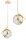 Pendelleuchte Glas Metall Gold E27 Modern wohnlich Leuchte