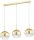 Pendelleuchte 3-flammig Metall Glas Gold E27 L:60 cm Leuchte