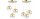 Pendelleuchte 3-flammig Metall Glas Gold E27 L:30 cm Leuchte