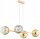 Pendelleuchte 4-flammig Glas Metall Gold E27 L:75 cm Leuchte