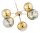 Pendelleuchte 5-flammig Glas Metall Gold E27 L:60 cm Leuchte