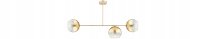 Deckenleuchte 3-flammig Glas Metall Gold E27 L:80 cm
